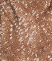GB Printed Long Sleeve Deer Print Satin Mini Dress