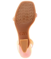 GB Razl-Dazl Ombre Rhinestone Sculptural Heel Dress Sandals