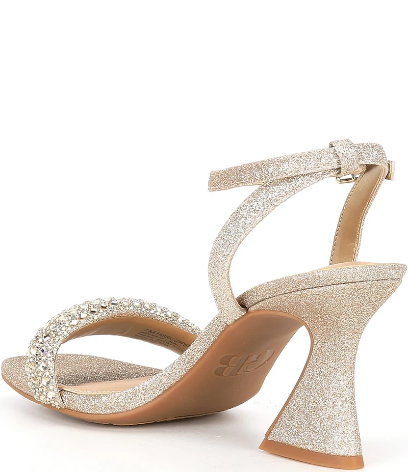 GB Razl-Dazl Rhinestone Sculpted Heel Dress Sandals