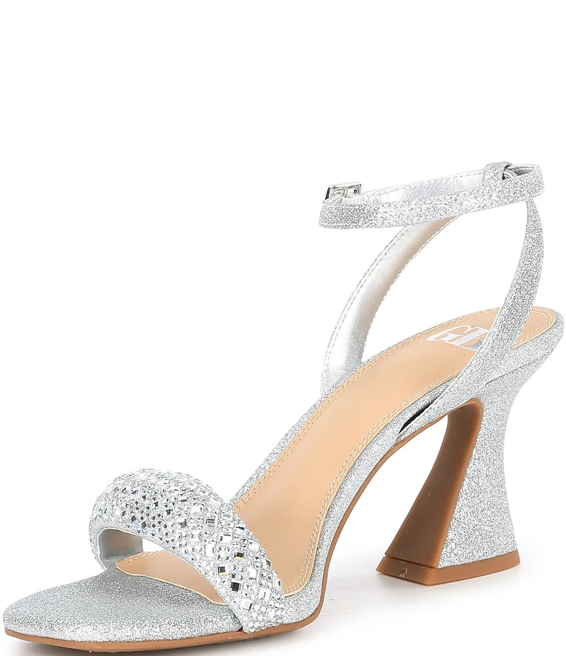 GB Razl-Dazl Rhinestone Sculpted Heel Dress Sandals