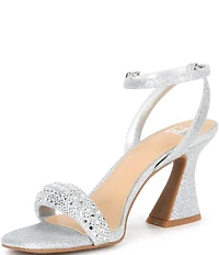 GB Razl-Dazl Rhinestone Sculpted Heel Dress Sandals