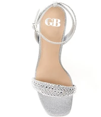GB Razl-Dazl Rhinestone Sculpted Heel Dress Sandals