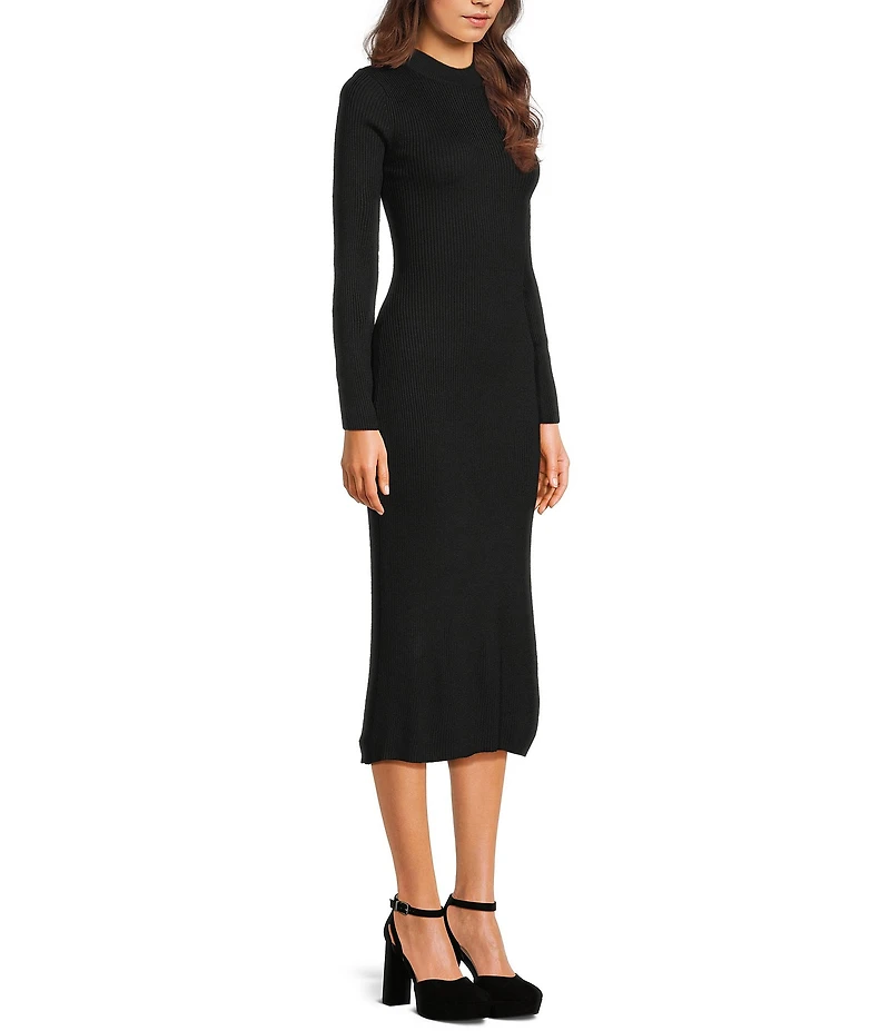 GB Rib Side Slit Midi Sweater Dress
