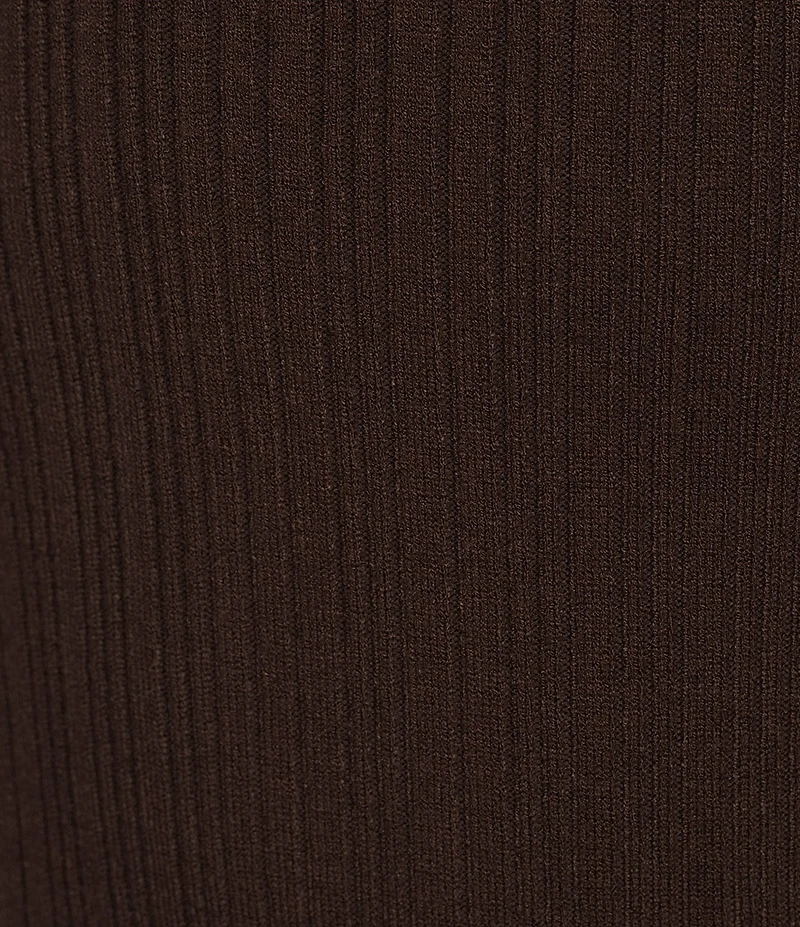GB Ribbed Mock Neck Side Slit Maxi Dress