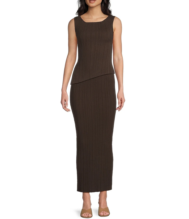 GB Ribbed Pull On Coordinating Maxi Skirt