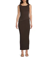 GB Ribbed Pull On Coordinating Maxi Skirt