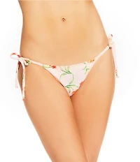GB Roma Fiore Scrunchie Textured Tie Side Hipster Swim Bottom