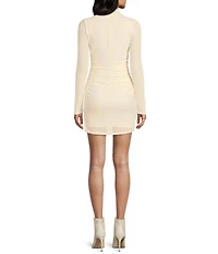 GB Ruched Side High Neck Mini Dress