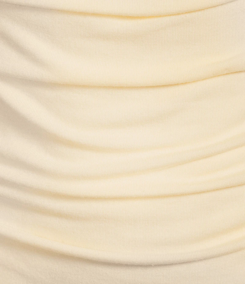 GB Ruched Side High Neck Mini Dress