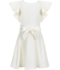 GB Big Girls Ruffle Sleeve Skater Dress