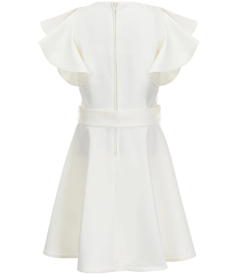 GB Big Girls Ruffle Sleeve Skater Dress