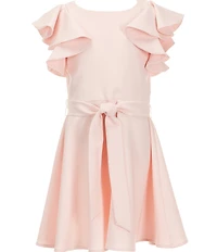 GB Big Girls Ruffle Sleeve Skater Dress