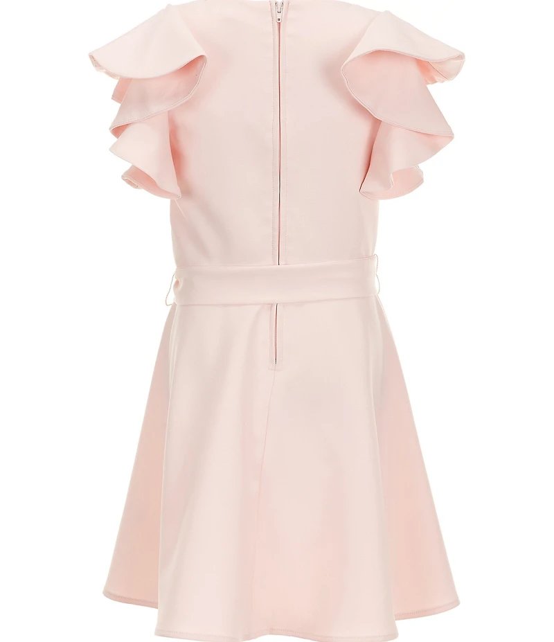 GB Big Girls Ruffle Sleeve Skater Dress