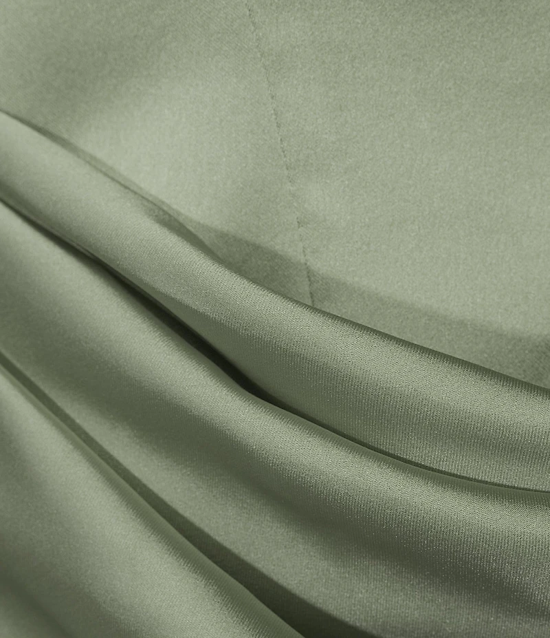 GB Satin Drape Neck Bow Mini Dress