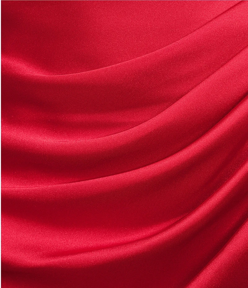 GB Satin Mini Dress With Scarf