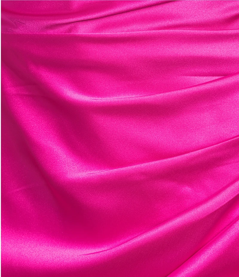 GB Satin Mini Dress With Scarf