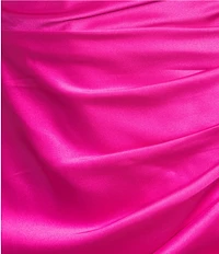 GB Satin Mini Dress With Scarf