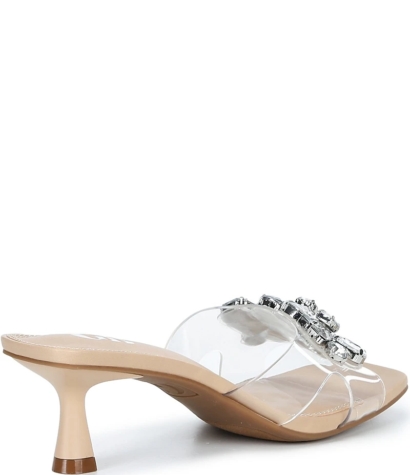 GB Sea-Glass Jewel Embellished Clear Dress Sandals