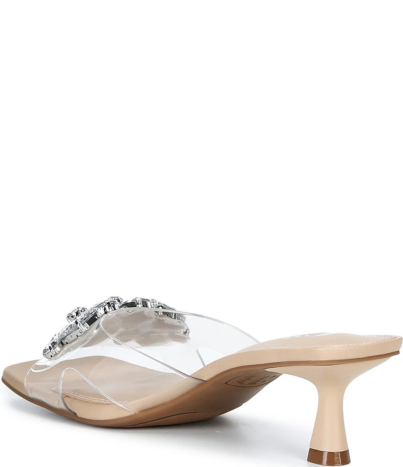 GB Sea-Glass Jewel Embellished Clear Dress Sandals