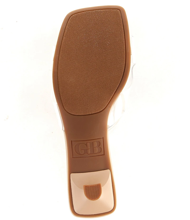 GB Sea-Glass Jewel Embellished Clear Dress Sandals