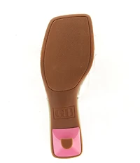 GB Sea-Glass Rainbow Jewel and Stone Embellished Clear Dress Sandals