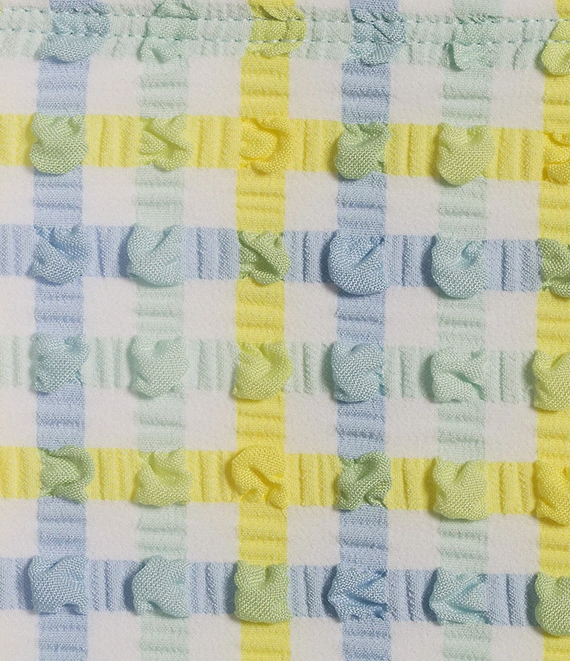 GB Seersucker Puff Tie Side Hipster Swim Bottom