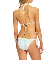 GB Seersucker Puff Tie Side Hipster Swim Bottom