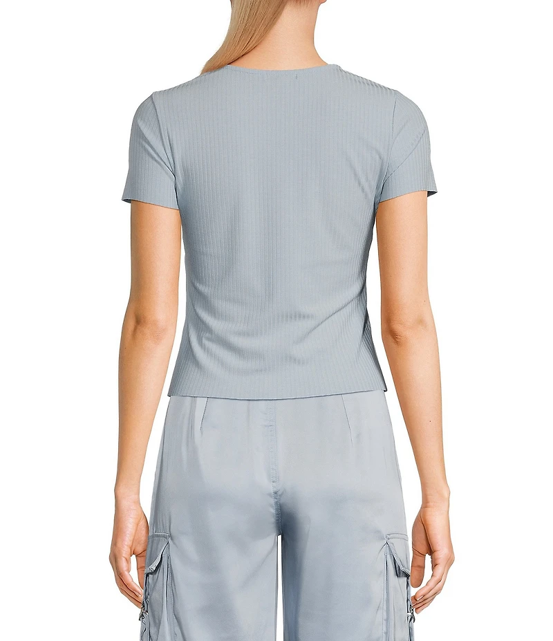 GB Short Sleeve Ribbed Knit Coordinating T-Shirt