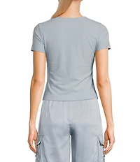 GB Short Sleeve Ribbed Knit Coordinating T-Shirt