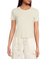 GB Short Sleeve Ribbed Knit Coordinating T-Shirt