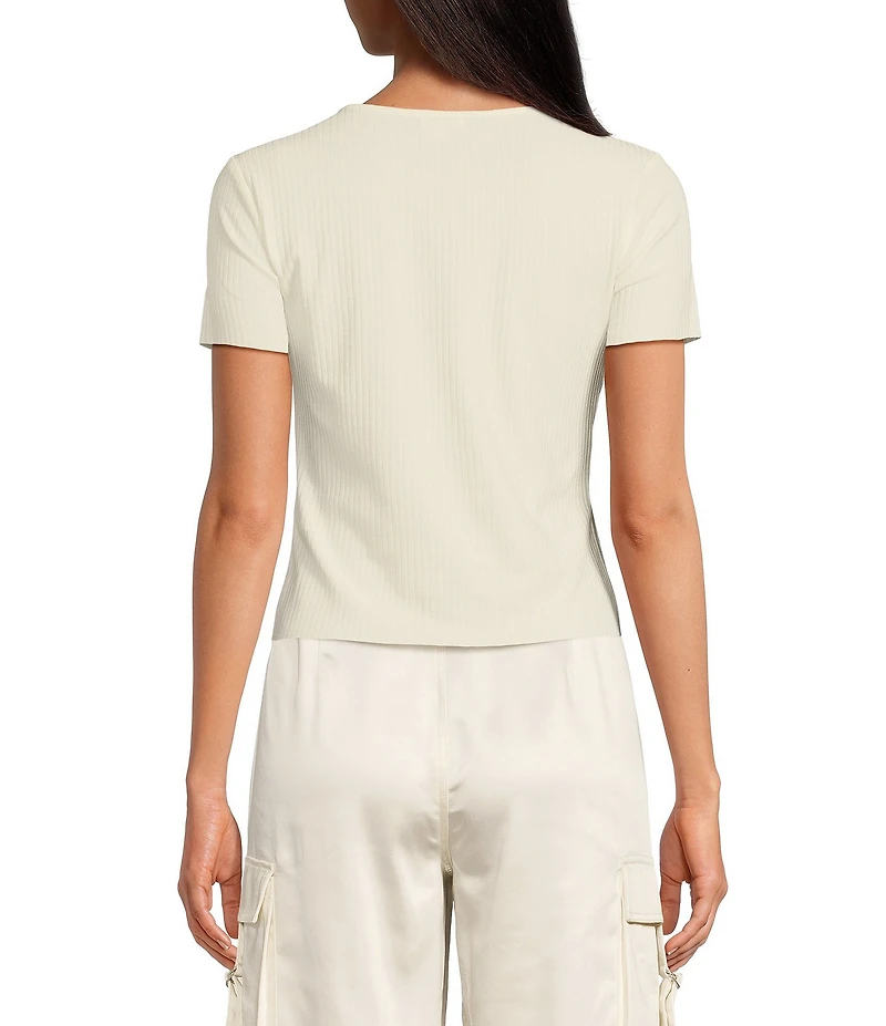 GB Short Sleeve Ribbed Knit Coordinating T-Shirt