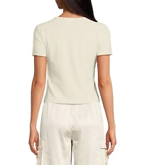 GB Short Sleeve Ribbed Knit Coordinating T-Shirt