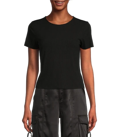 GB Short Sleeve Ribbed Knit Coordinating T-Shirt