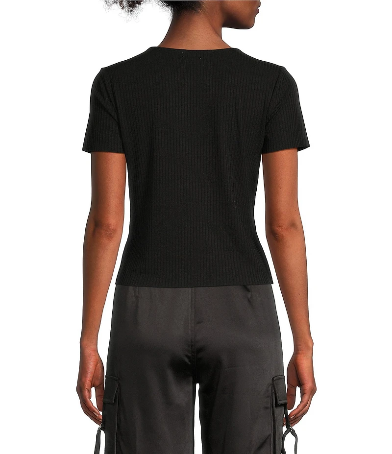 GB Short Sleeve Ribbed Knit Coordinating T-Shirt