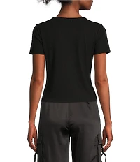 GB Short Sleeve Ribbed Knit Coordinating T-Shirt