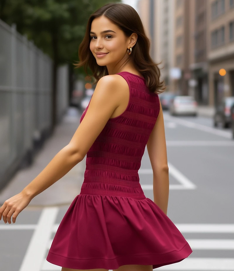 GB Smocked Drop Waist Dress