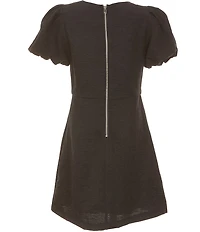 GB Social Big Girls Bow Front Bubble Sleeve Dress