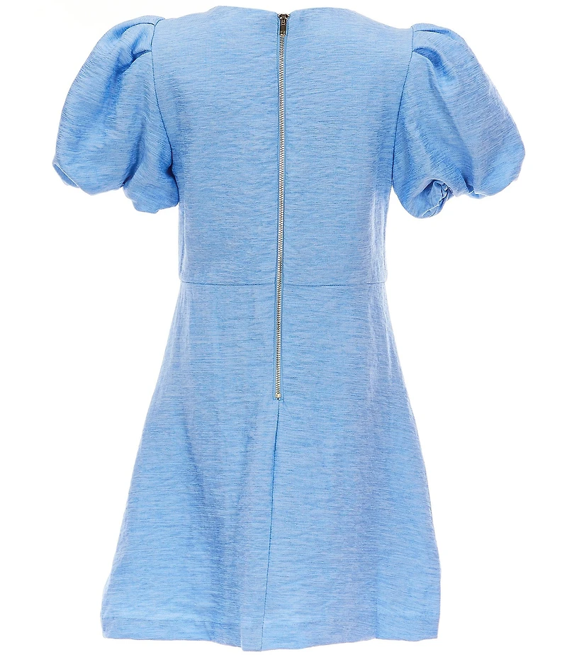 GB Social Big Girls Bow Front Bubble Sleeve Dress