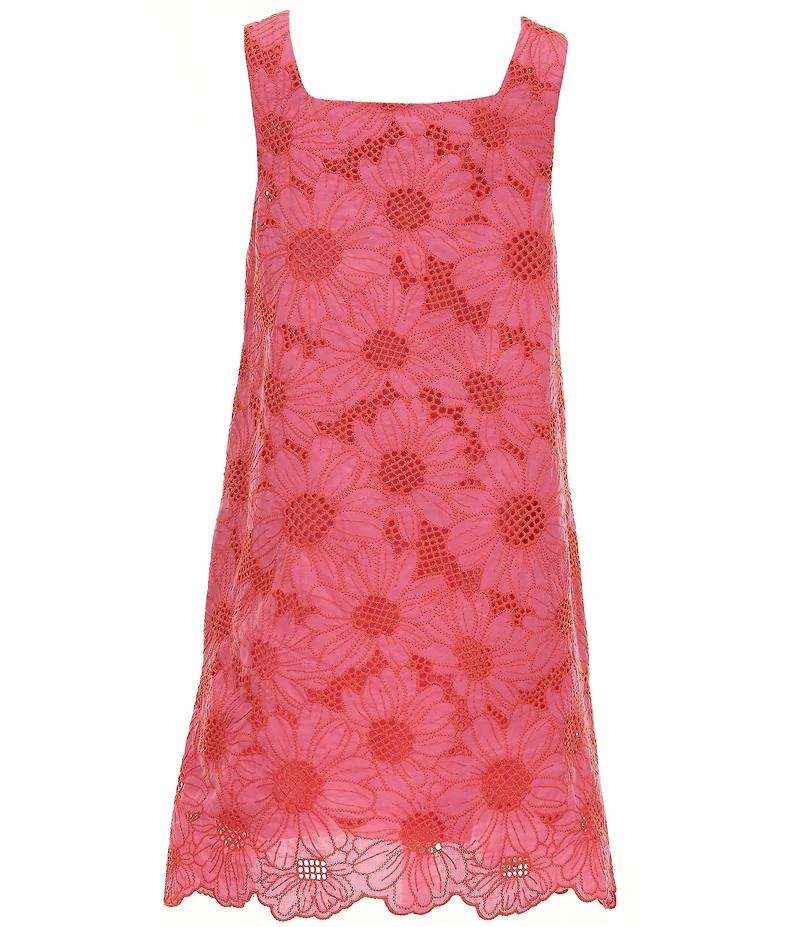 GB Social Big Girls Sleeveless Eyelet Shift Dress