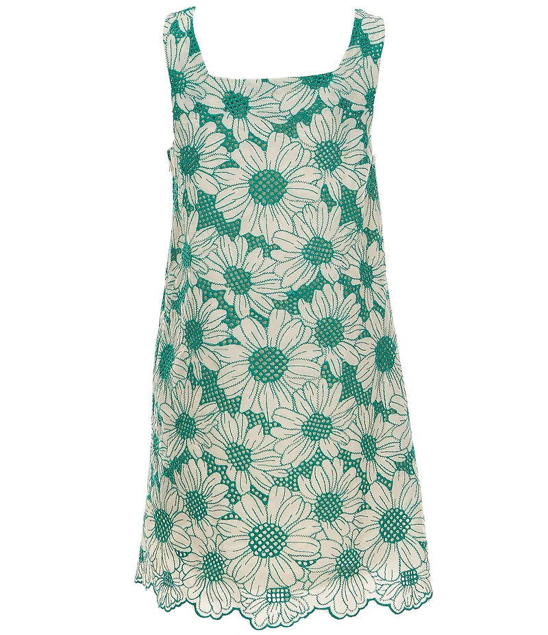 GB Social Big Girls Sleeveless Eyelet Shift Dress