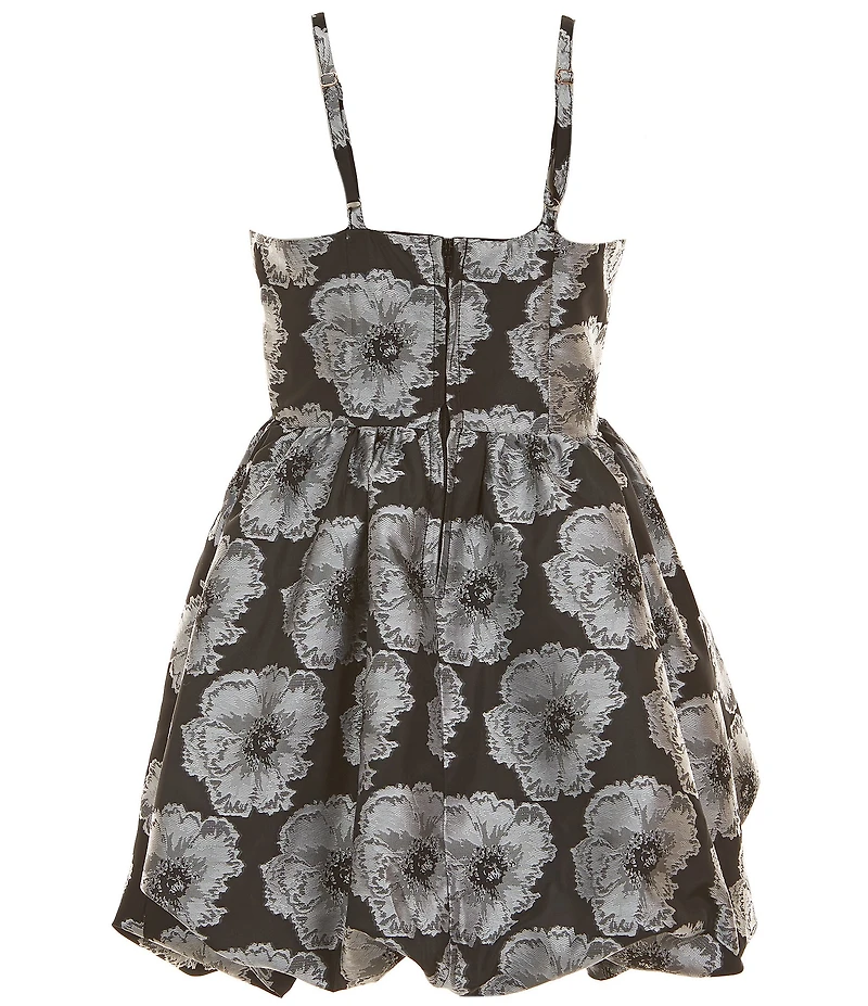 GB Social Big Girls Sleeveless Floral Bubble Hem Dress