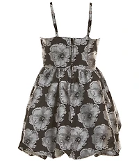GB Social Big Girls Sleeveless Floral Bubble Hem Dress
