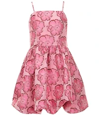 GB Social Big Girls Sleeveless Floral Bubble Hem Dress