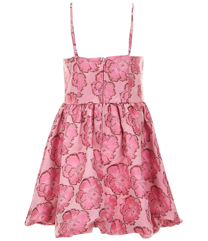 GB Social Big Girls Sleeveless Floral Bubble Hem Dress