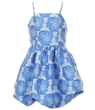 GB Social Big Girls Sleeveless Floral Bubble Hem Dress