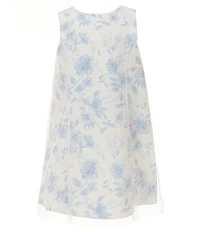 GB Social Big Girls Sleeveless Trapeze Overlay Dress