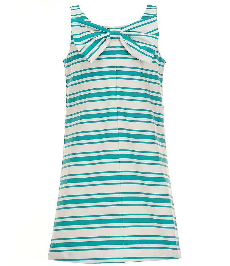 GB Social Big Girls Striped Bow Front Shift Dress