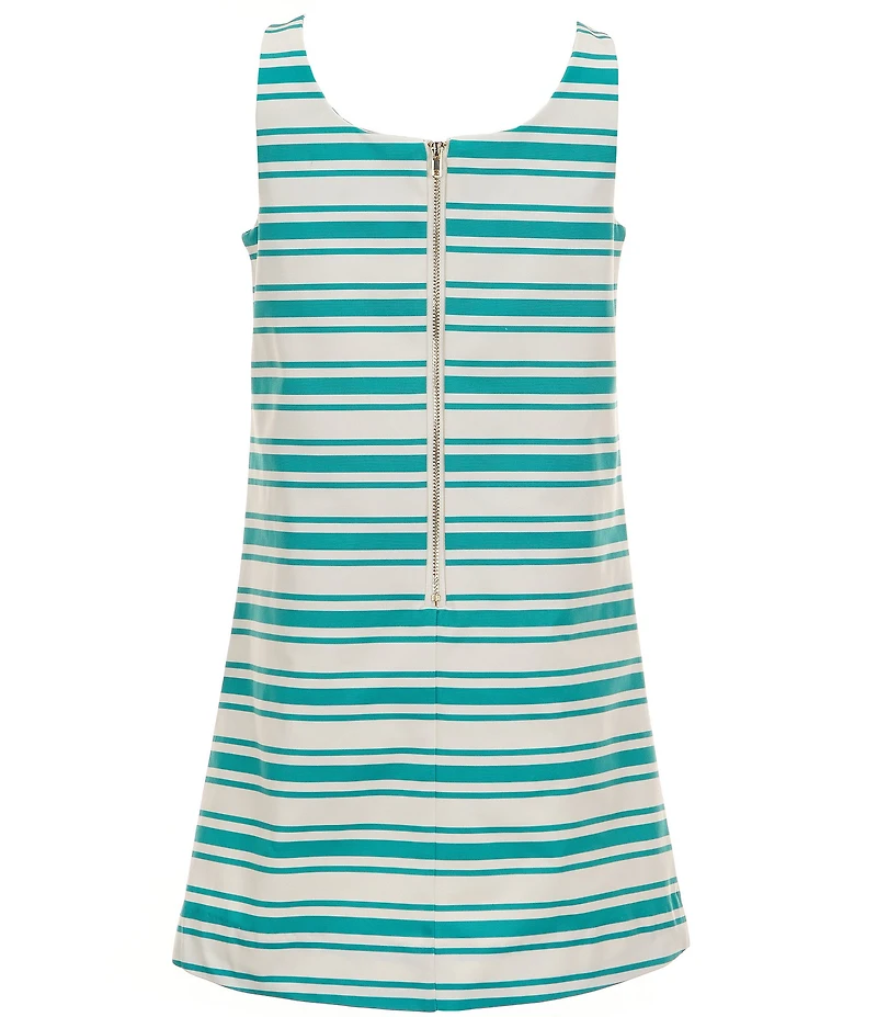 GB Social Big Girls Striped Bow Front Shift Dress