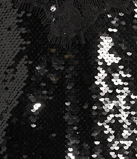 GB Social Lace Trim Sequin Slip Mini Dress