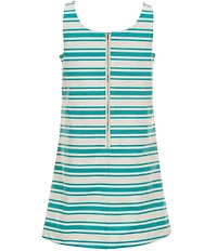 GB Social Little Girls Striped Bow Front Shift Dress
